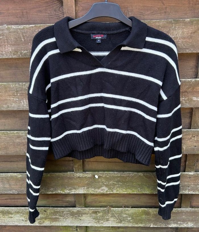 Pull noir et blanc