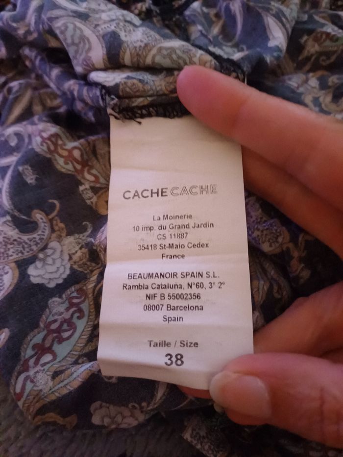Jolie blouse originale à manches longue imprimé fleurs baroque Cache Cache - photo numéro 10