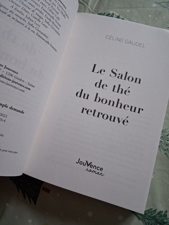 Livre " Le Salon de Thé du Bonheur Retrouvé " de Céline Gaudel 🐈🌾 - photo numéro 3