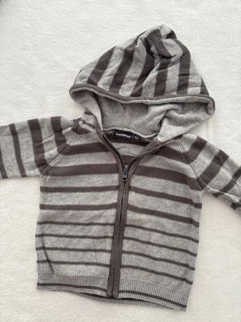 Gilet rayé zip 9 mois