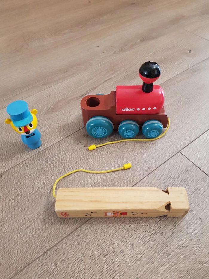 Train à tirer et sifflet Vilac - photo numéro 3