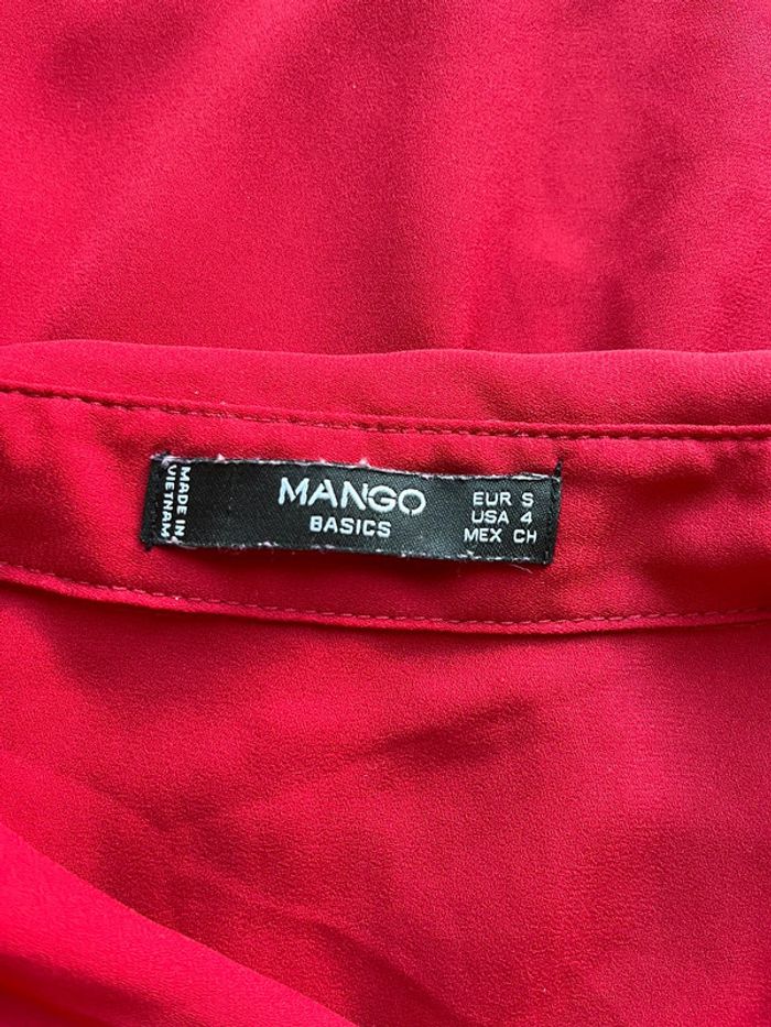 Chemise rouge bordeaux mango S - photo numéro 6