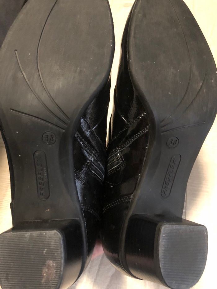 Bottines en cuir laqué - pointure 38 - photo numéro 7