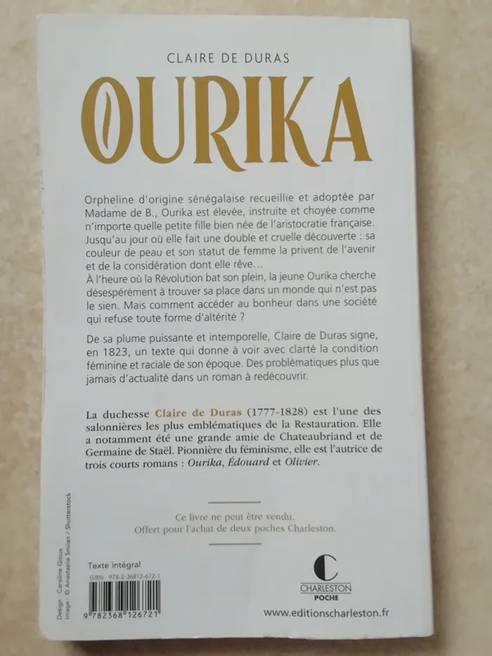 Ourika - Claire De Duras. - photo numéro 2