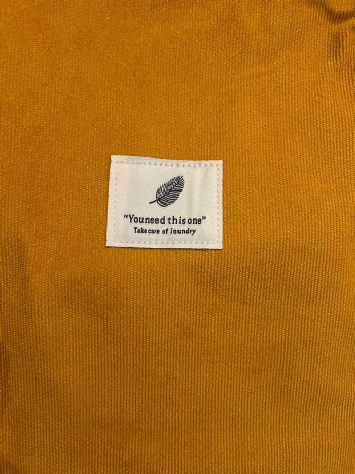 Sac velour côtelet moutarde - photo numéro 4