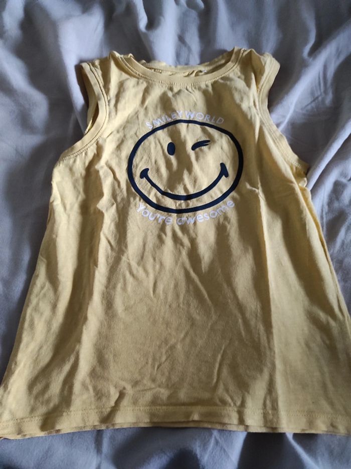 Débardeur smiley jaune