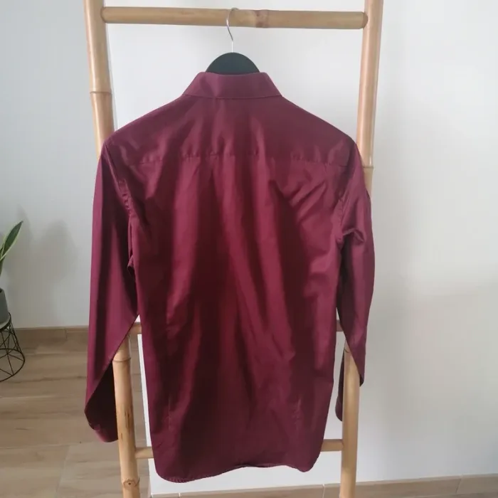 Chemise bordeaux manches longues Izac - photo numéro 2