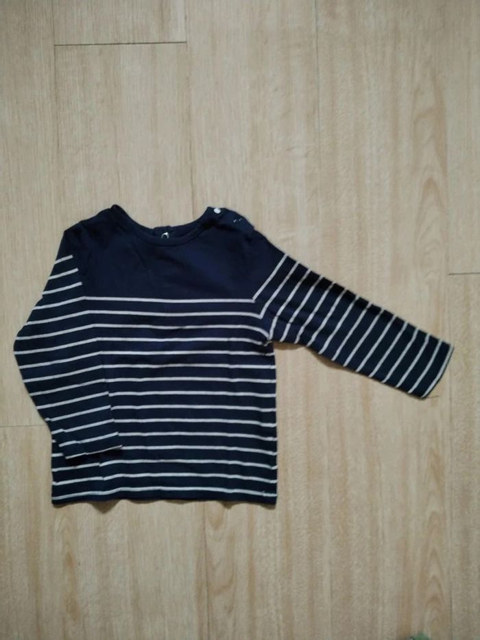 T-shirt manches longues rayé 2 ans