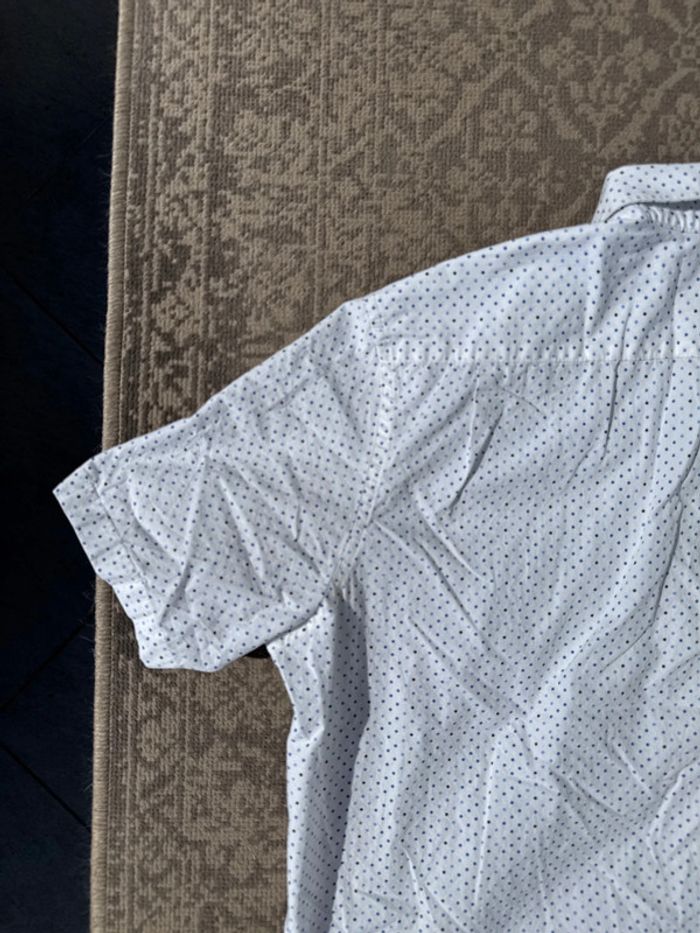 Chemise Michael Kors à pois bleu – Taille L - photo numéro 6