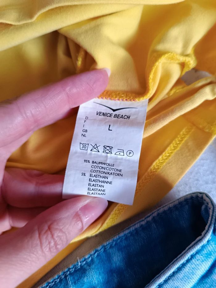 Crop top jaune marque "Venise Beach" - taille L - neuf - photo numéro 4