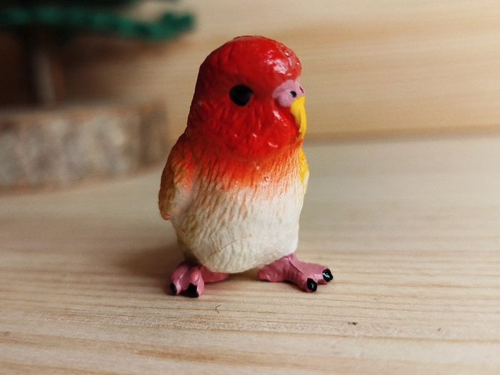 Figurine oiseau perruche fuge et jaune Animal de la campagne - photo numéro 2