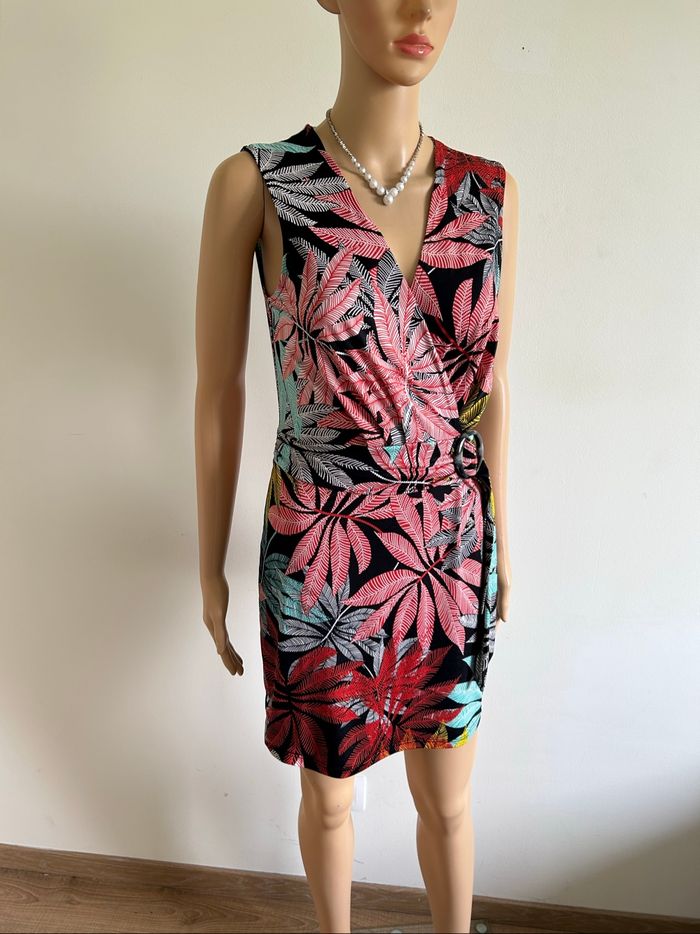 Robe imprimée sans manches Camille de Paris taille unique excellent état - photo numéro 2