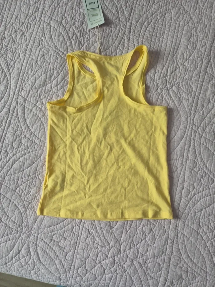 Débardeur fille Orchestra jaune limonade 8 ans - photo numéro 3