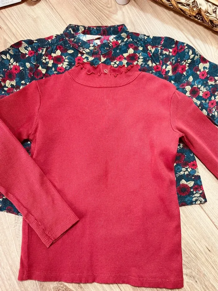 Taille 3 ans tenue 3 pièces fille multimarques bordereau jaune * fleurs * 🩷 - photo numéro 6