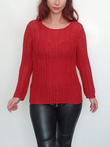 Pull crochet féminin corail taille 38/40