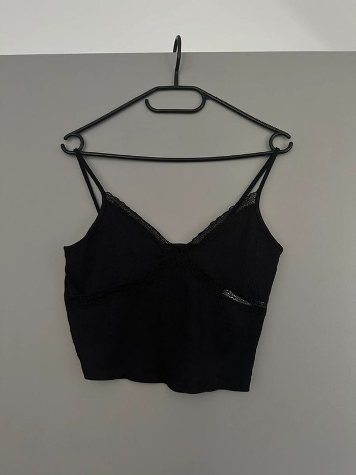 Petit top court noir Bershka taille L