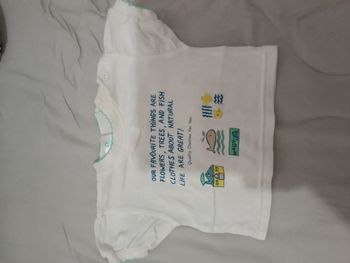 Tee-shirt C&A blanc et multicolore