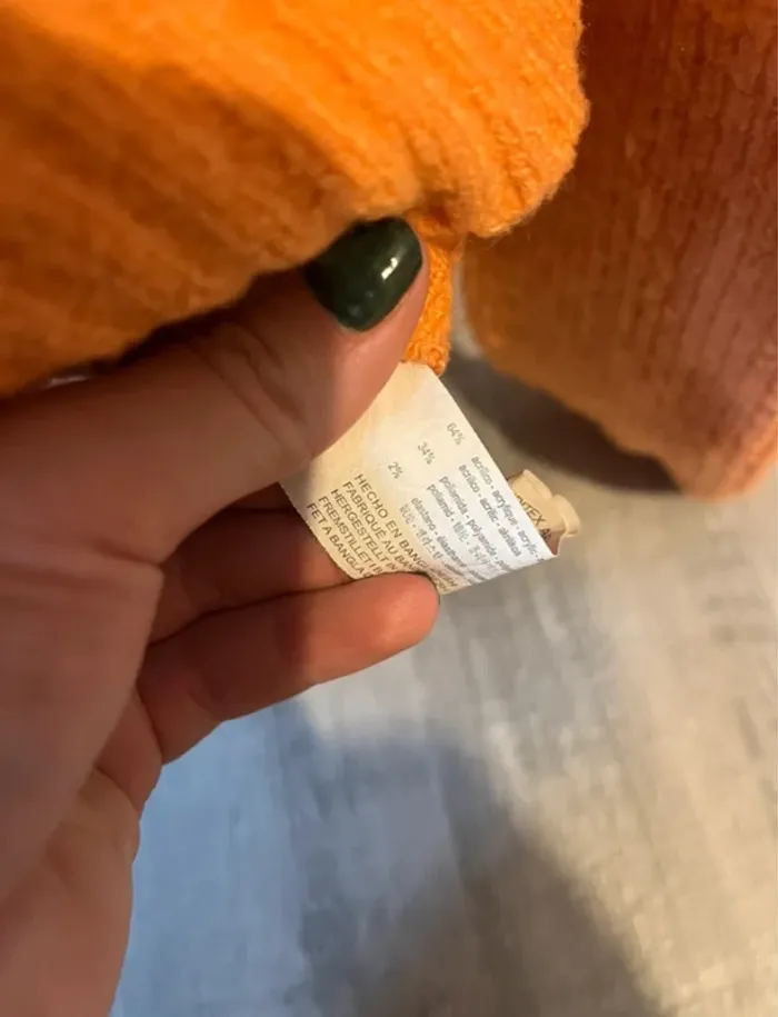 Pull orange Bershka taille XS - photo numéro 5