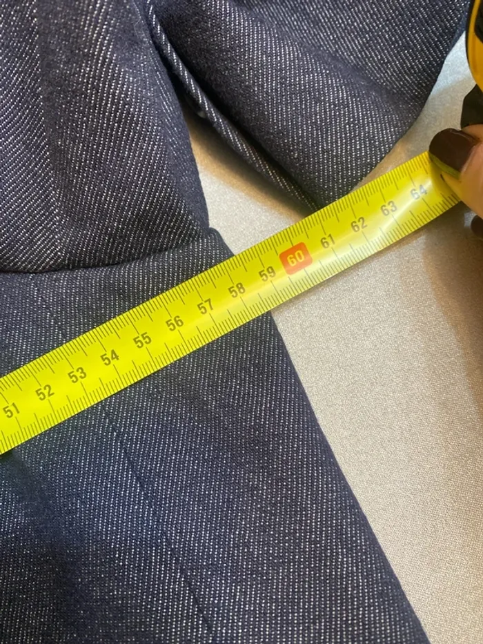 Veste blazer coton bleu indigo 7 For All Mankind taille L neuve - n17p - photo numéro 9