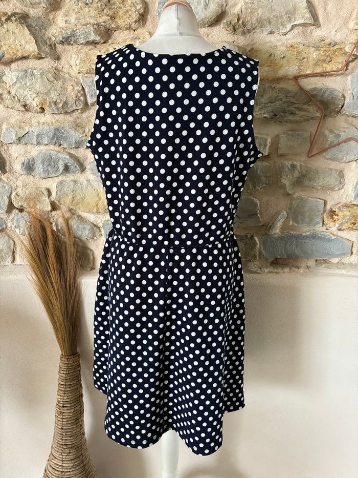 Robe patineuse marine à pois Promod XL - photo numéro 5