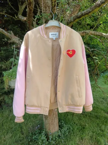 Veste style bombers matière polaire