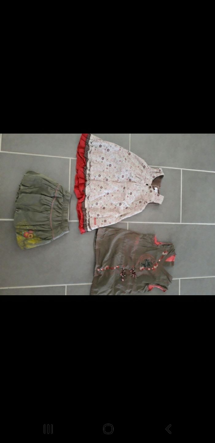 Lot robes/jupe automne/hiver fille 18 mois