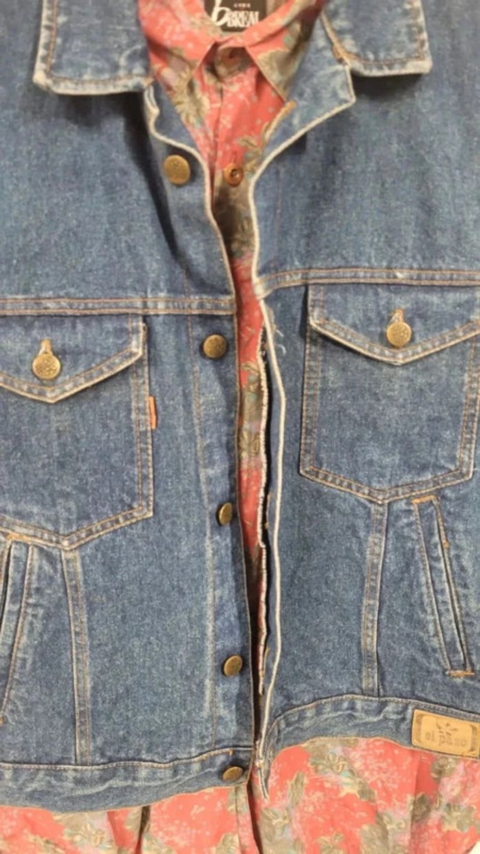 Blouson sans manches en jean vintage - photo numéro 2