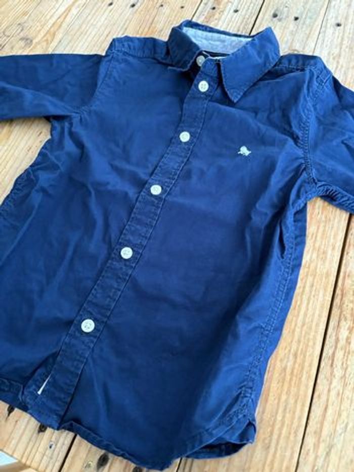 Chemise bleue H&M 2/3 ans - photo numéro 4