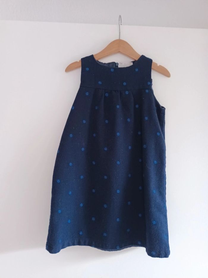 Robe marine à pois ZY Girl 5 / 6 ans