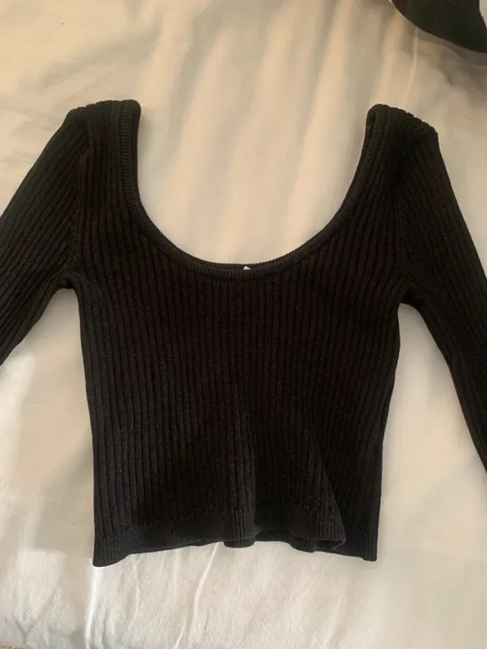 Crop top manches longues bershka