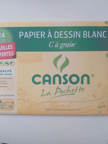 Pochette papier à dessin blanc