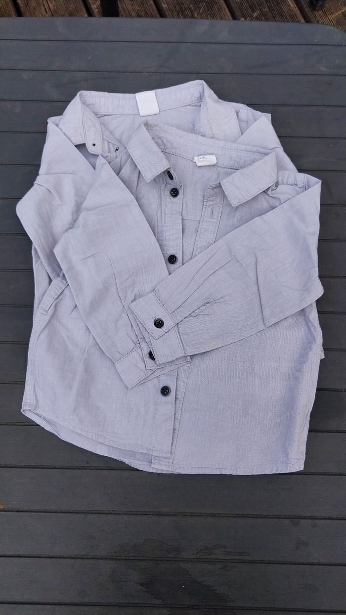 Lot de 2 chemises grises