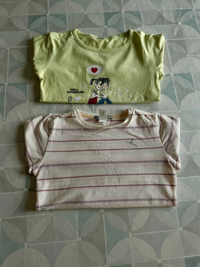 Lot de 2 t shirts - fille- 8 ans - Décathlon - en très bon état - photo numéro 4