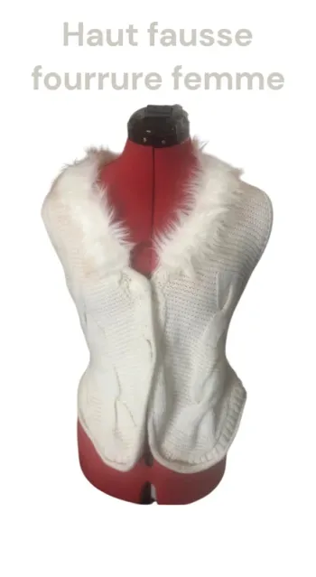 Haut fausse fourrure femme 👚