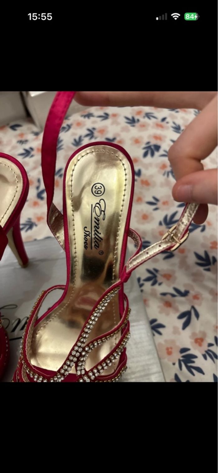 Sandales Rose à plate-forme - photo numéro 3