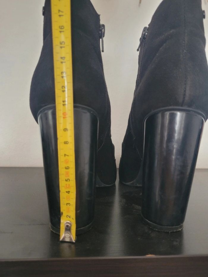 Boots kookaï noires effet daim talon - photo numéro 3