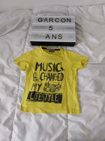 Tee-shirt manche courte garçon 5 ans Influx