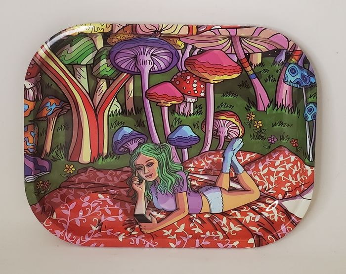 Plateau de roulage Femme aux champignons