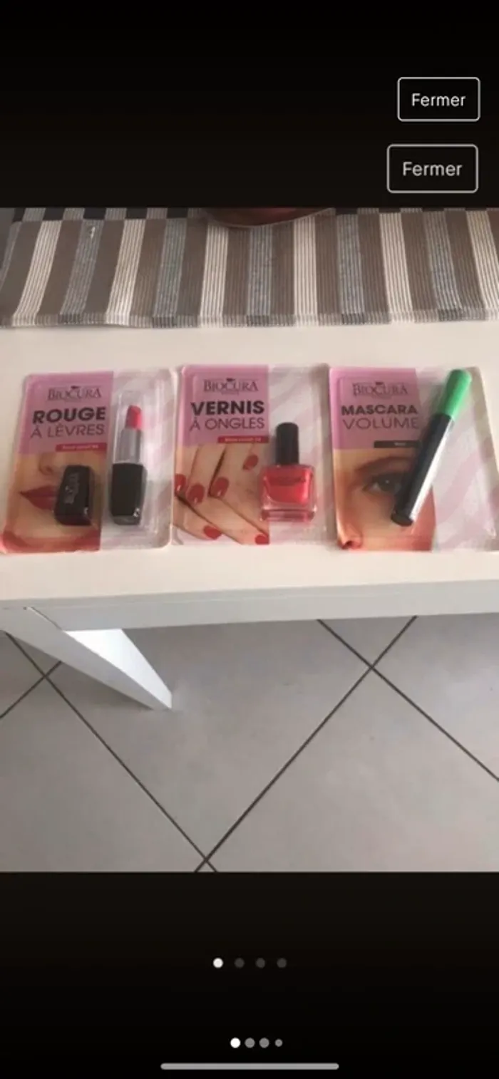 Le lot rouge à lèvre recil et vernis sous blister