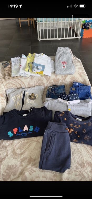 Lot vêtements garcon IKKS 6 mois