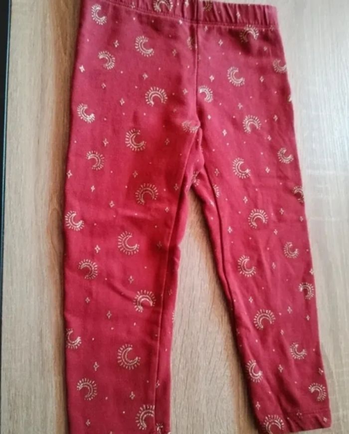 Legging rouge 3 ans