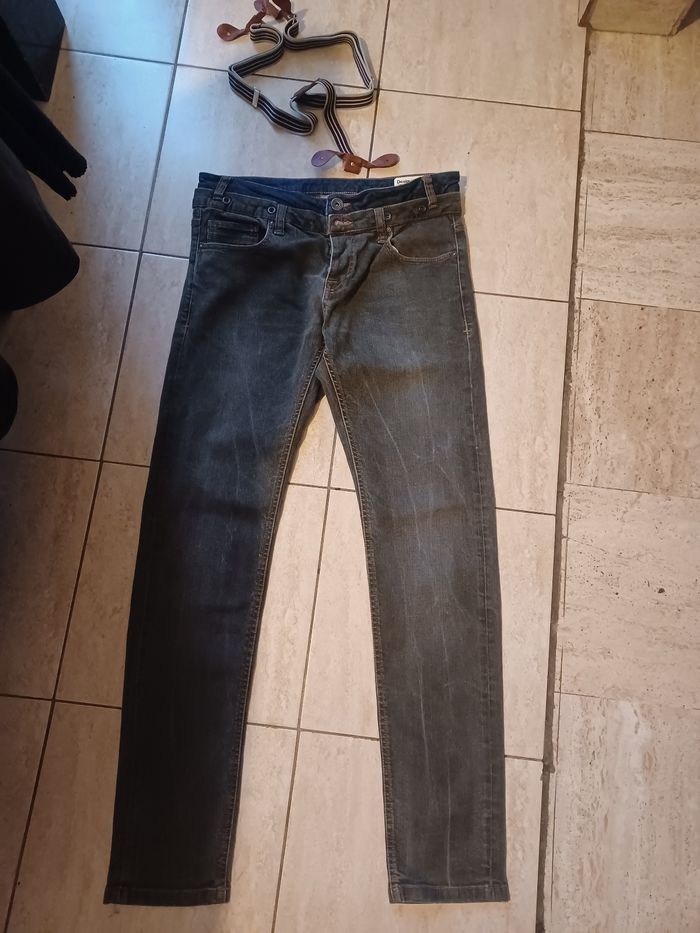 Pantalon jean homme slim desigual à bretelle  42 très bon état