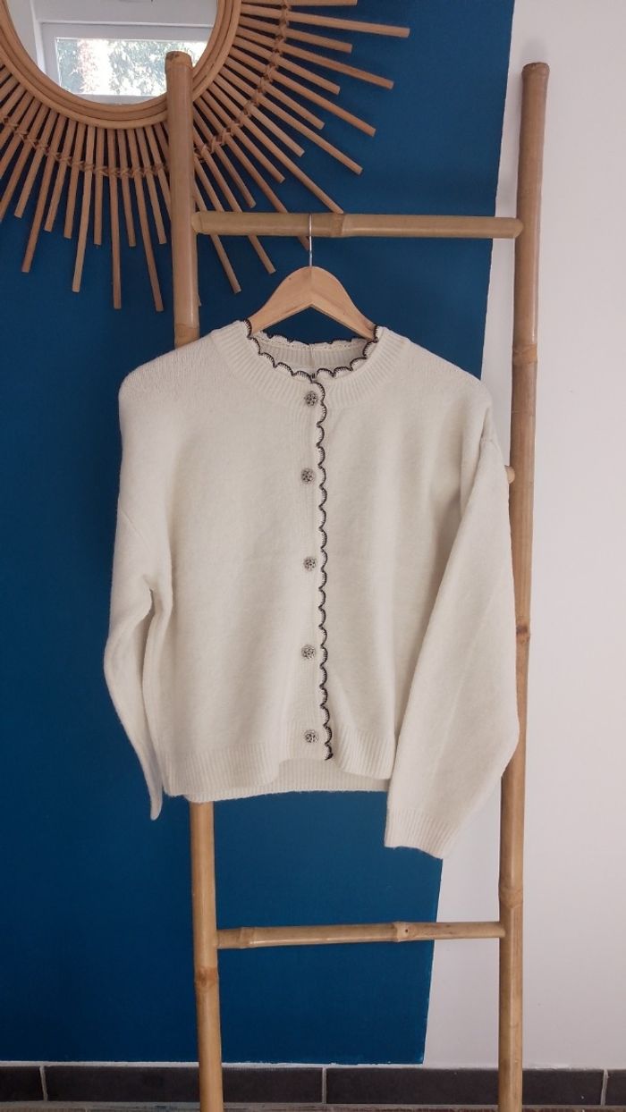 Gilet crème taille unique - photo numéro 2