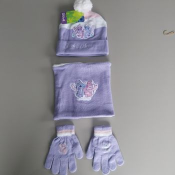 Ensemble bonnet + cache cou + gants stitch