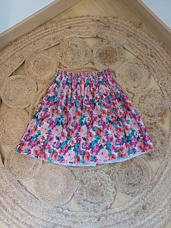 Jupe courte patineuse fleurie taille XS/S 34/36