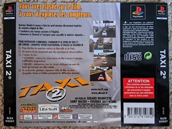 🎮 Jaquette arrière Taxi 2 Sony PlayStation 1 PS1