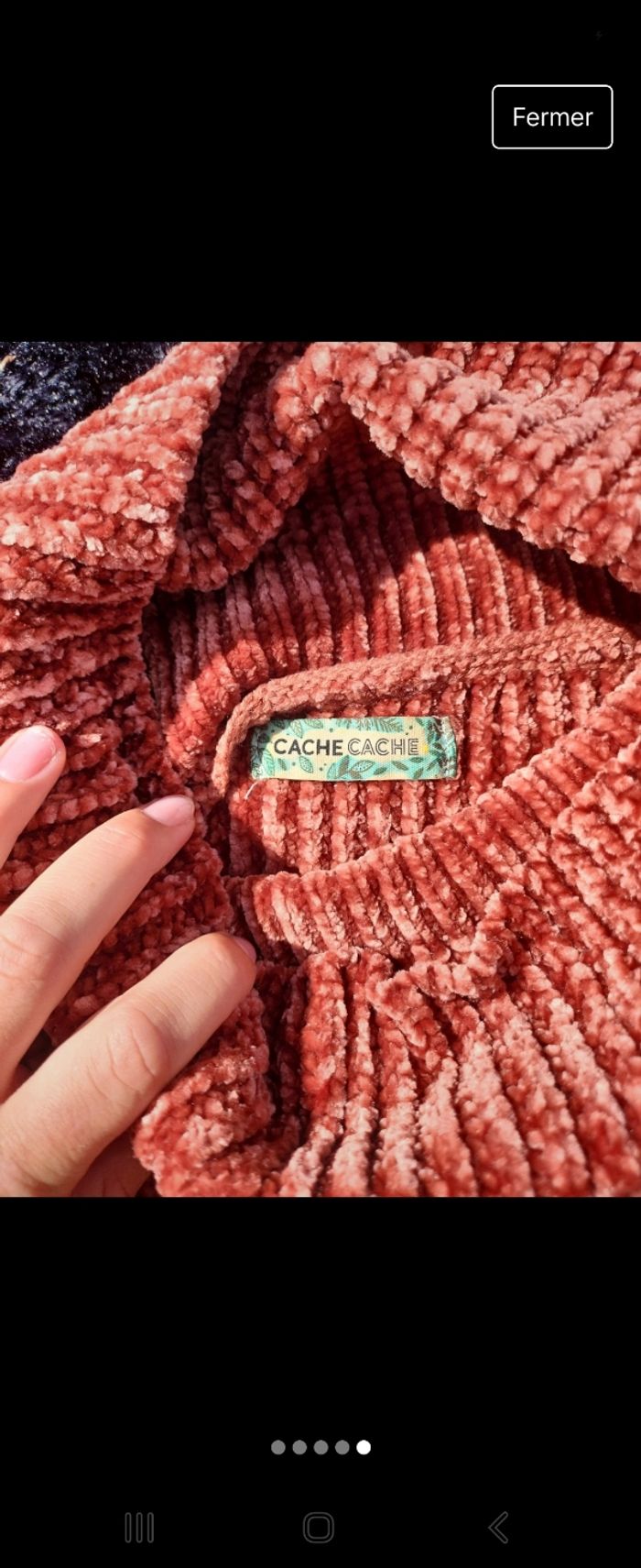 Pull col roulé cache cache tout doux marron - photo numéro 5