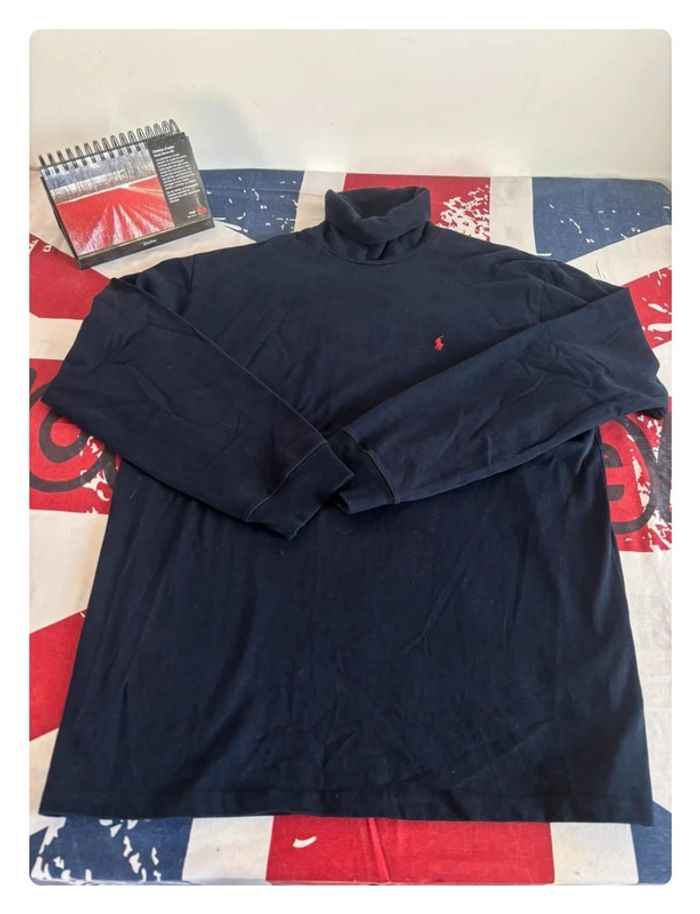 Col Roulé Ralph Lauren Xl bleu marine/cavalier rouge - photo numéro 3