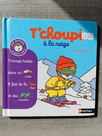 Livre t'choupi à la neige