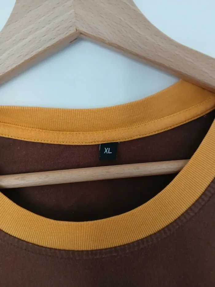 Tee short basket marron et jaune XL - photo numéro 3